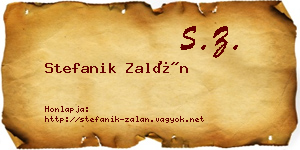 Stefanik Zalán névjegykártya