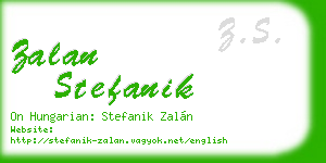 zalan stefanik business card